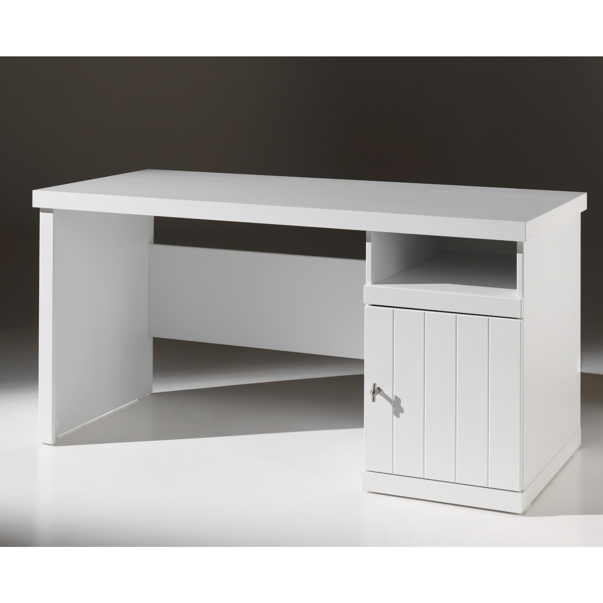 Schreibtisch Jean Vipack mit Ablagefach + Drehtür hochwertiges MDF Holz Landhaus-Design Made in EU