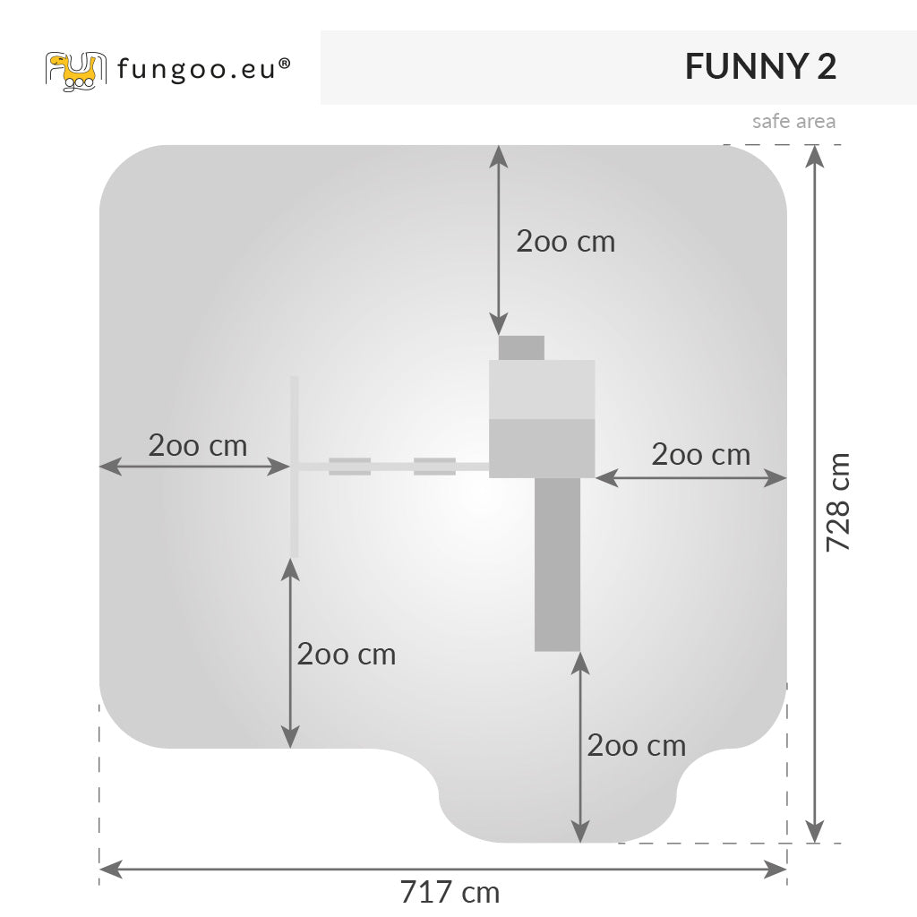 Spielturm Fungoo Funny 2 inkl. Rutsche, Überdachung und Doppelschaukel