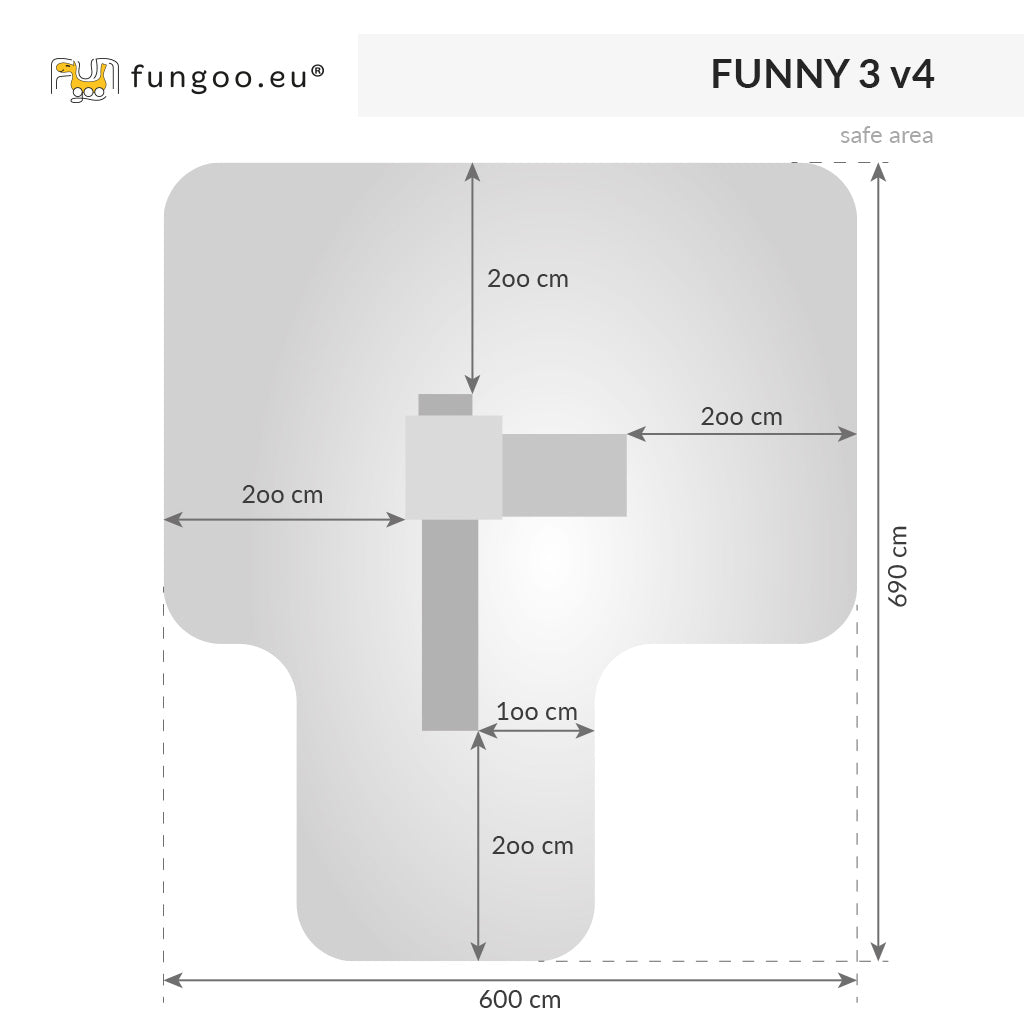 Spielturm Fungoo Funny 3 inkl. Rutsche, Rampe und Sandkasten