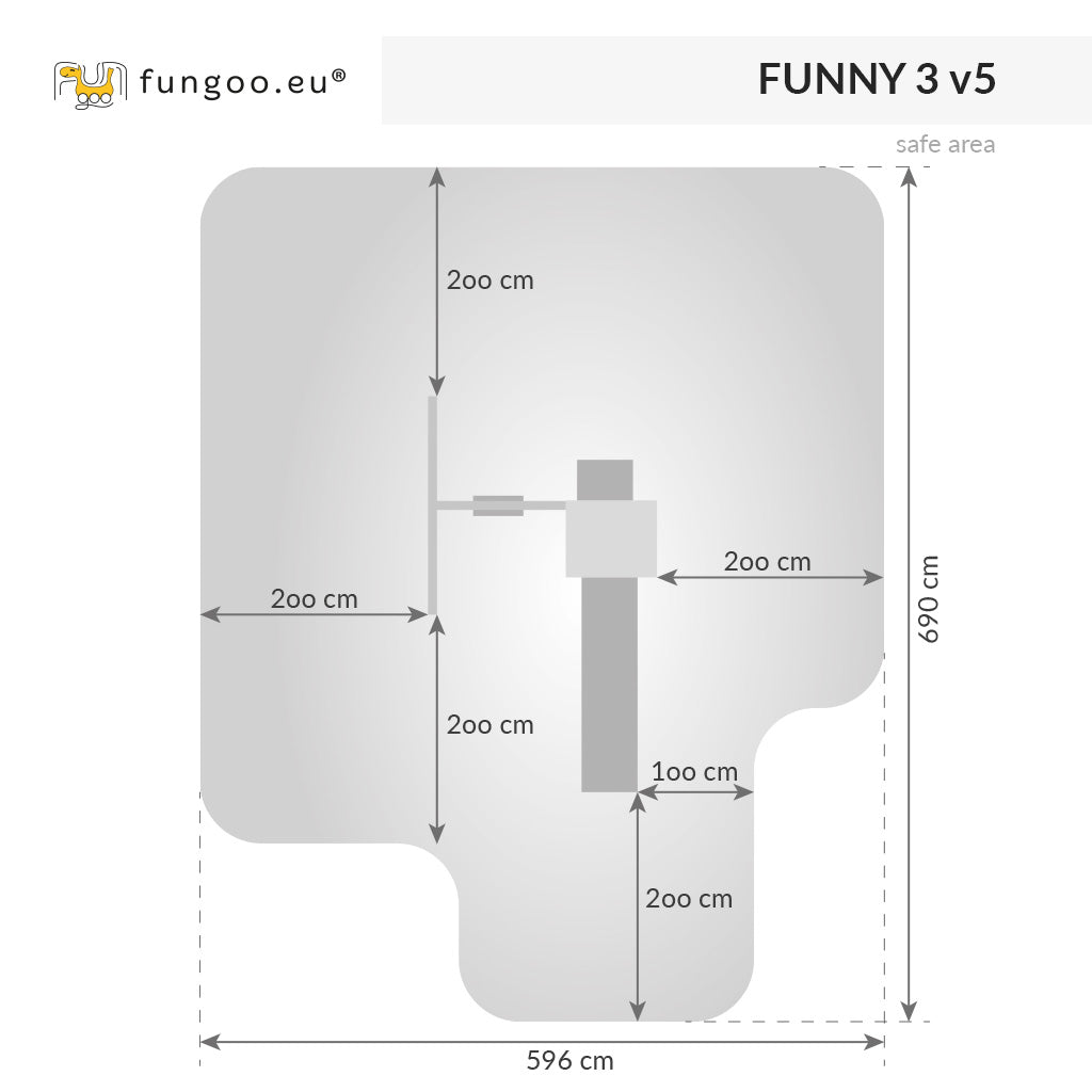 Spielturm Fungoo Funny 3 inkl. Rutsche, Schaukel und Sandkasten