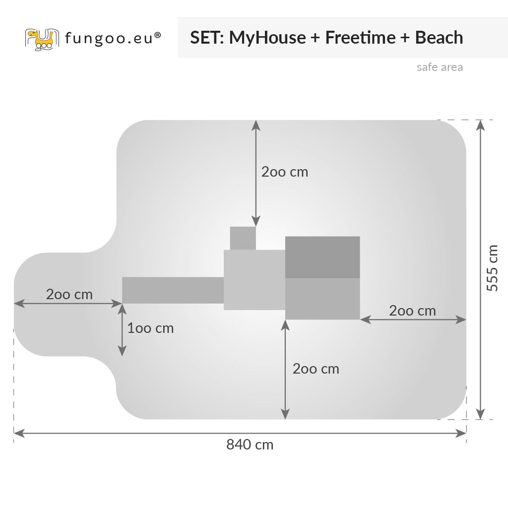 Spielturm Fungoo MyHouse Free Time Beach inkl. Rutsche, Tisch und Bänken