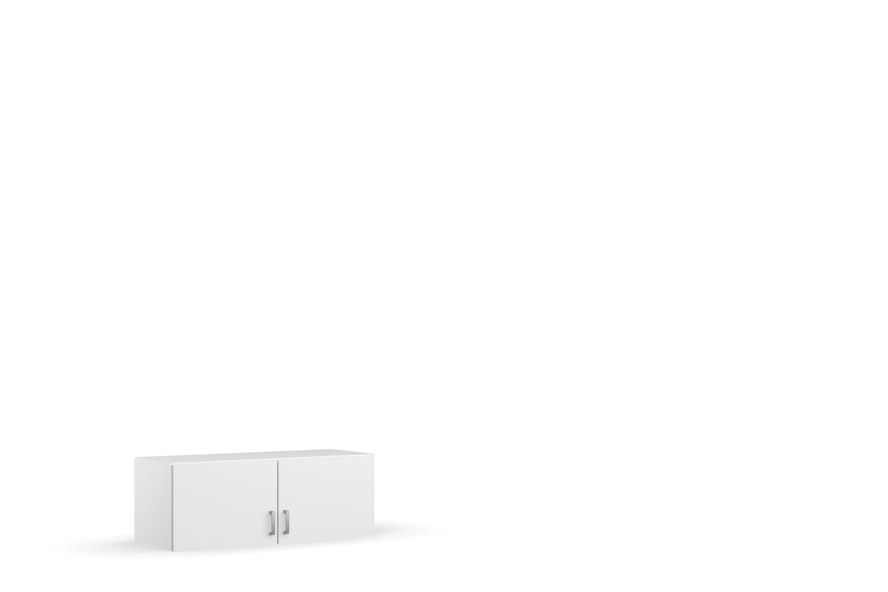 Kleiderschrank Dilan 2-trg + 4 Schubladen inklusive Aufsatz weiß B 91 cm - H 199 cm - T 56 cm