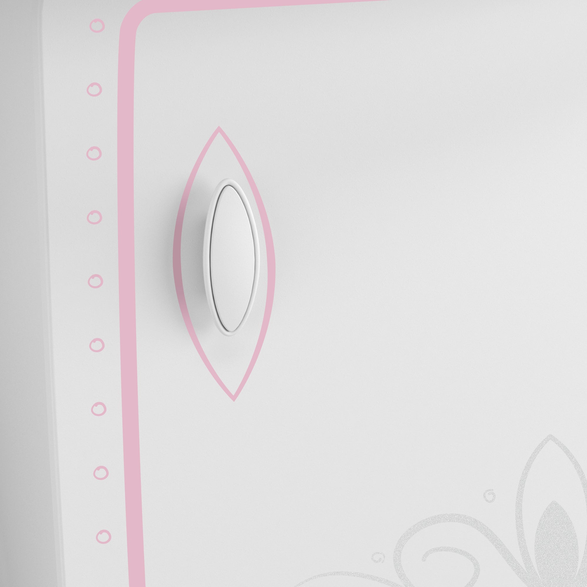 Schreibtisch Diademe 113 x 55 cm inkl. Spiegel weiß rosa Prinzessin