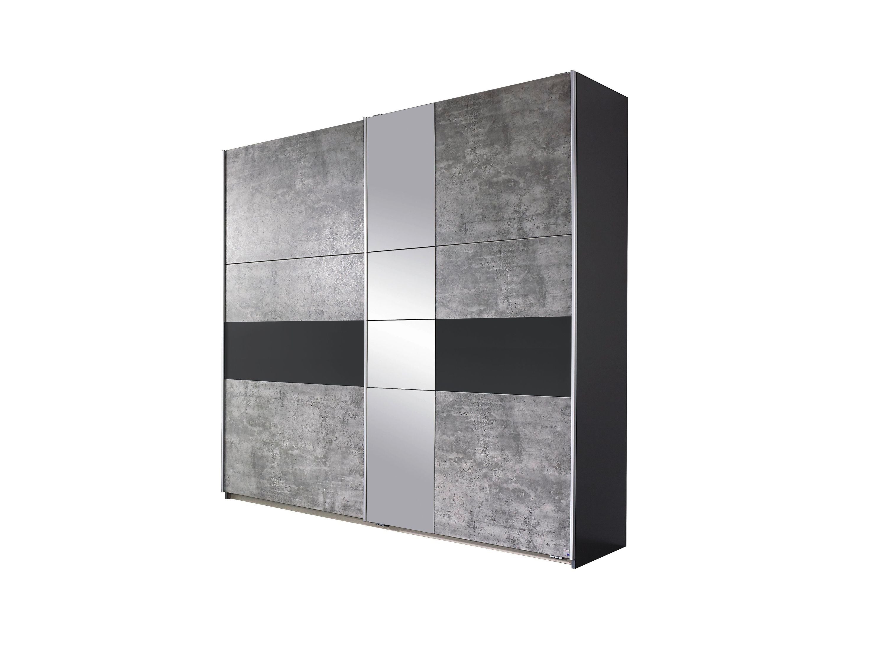 Schwebetürenschrank Pinar grau 2 Türen B 218 cm