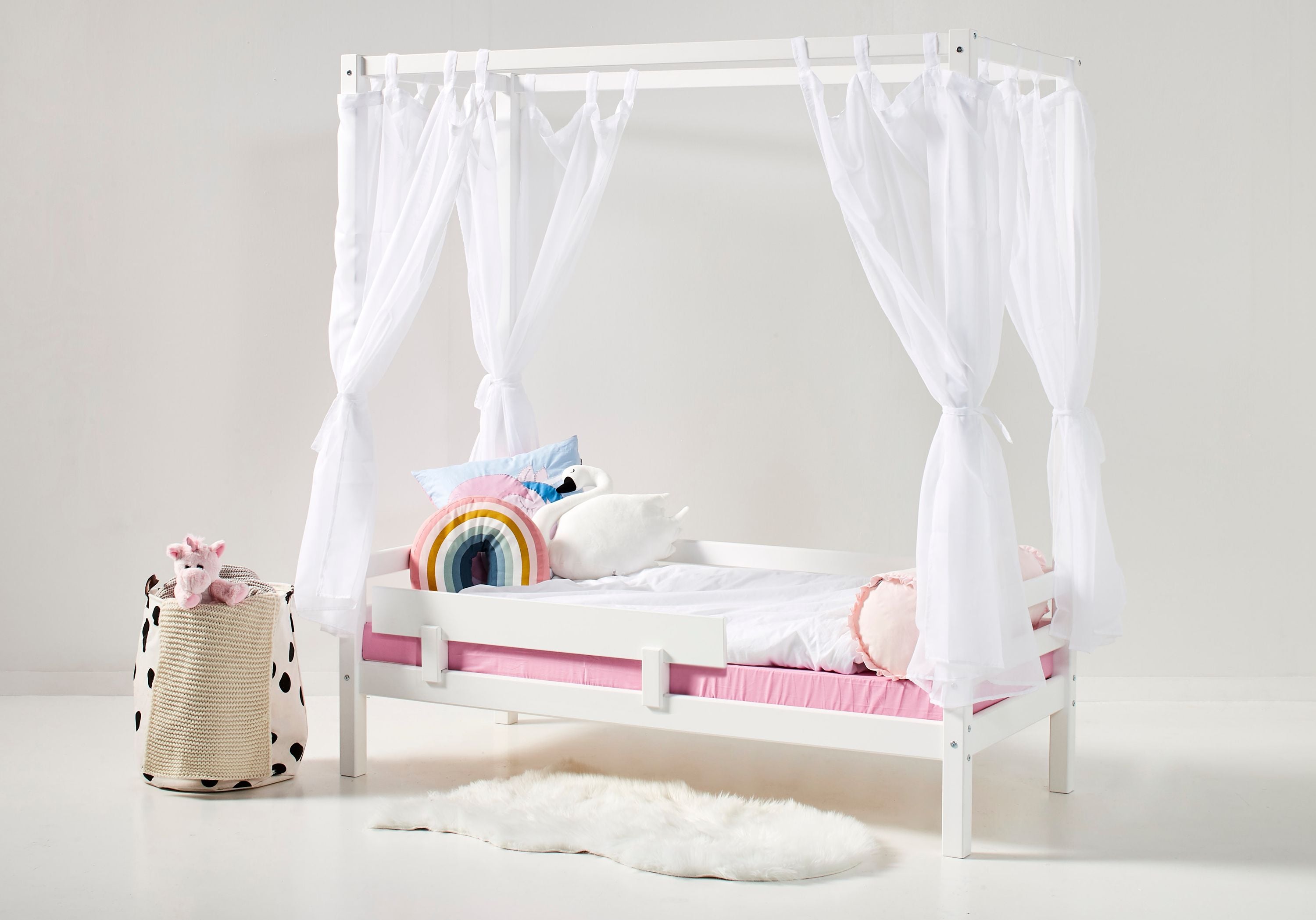 Hoppekids Rausfallschutz weiß für Kinderbetten ECO Dream, ECO Luxury und DELUXE