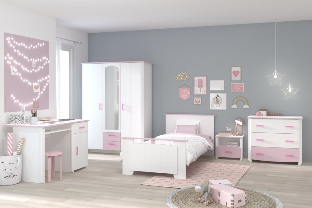 Kinderzimmer Biotiful 13 Parisot 5-tlg weiß - rosa