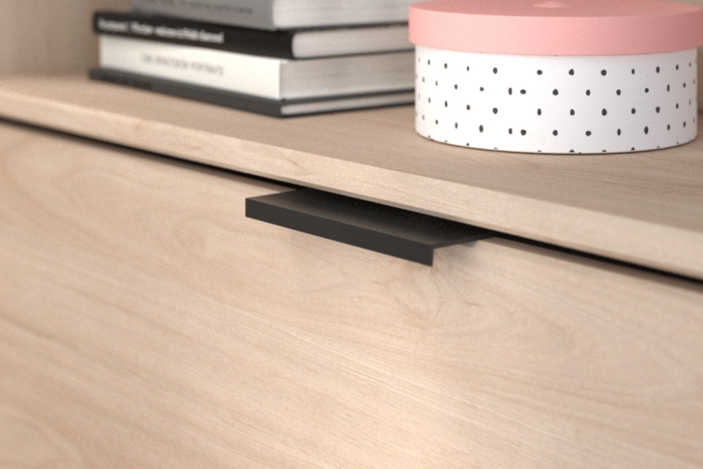 Hochbett Milky Parisot braun - schwarz inkl. Schreibtischplatte + Kommode + Ablagefach + Stauraum