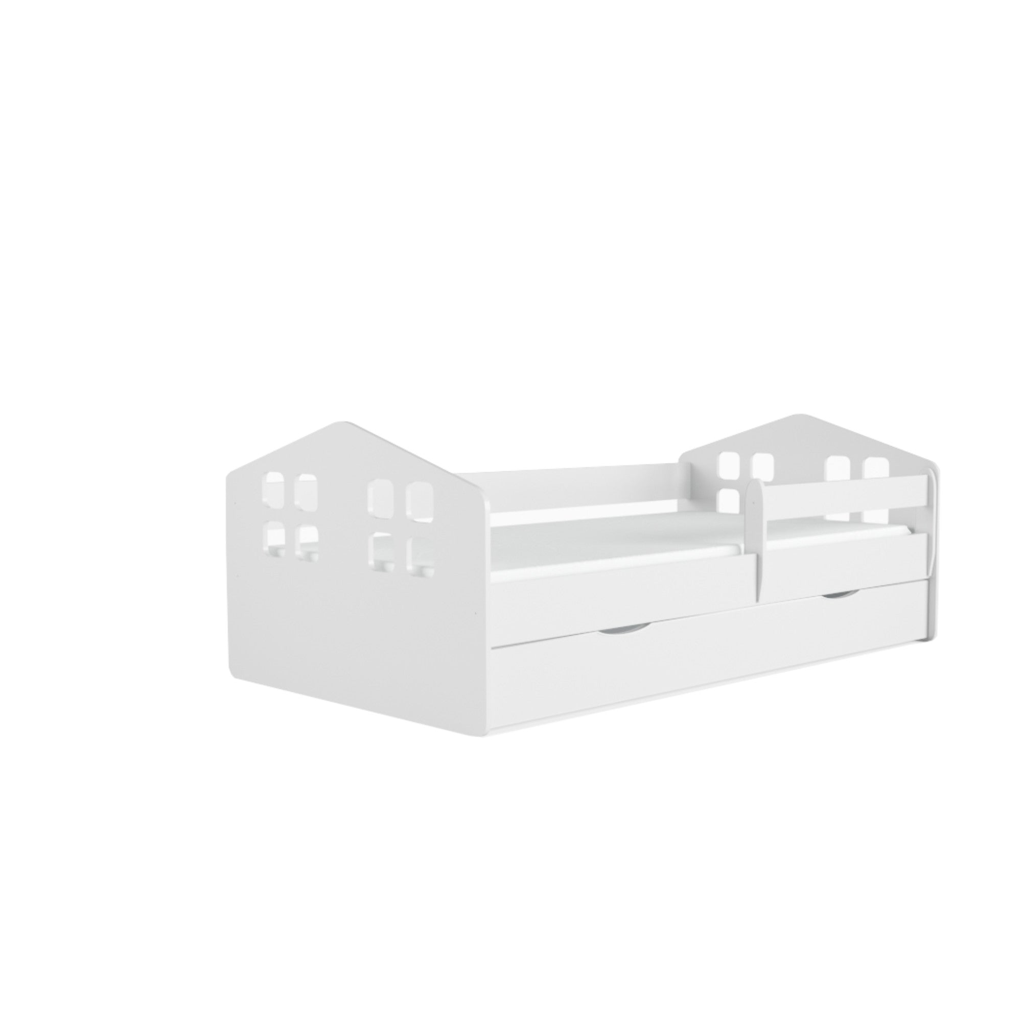 Kinderbett Mika inkl. Rollrost + Matratze + Bettschublade in weiß 80*140, 80*160 oder 80*180 cm