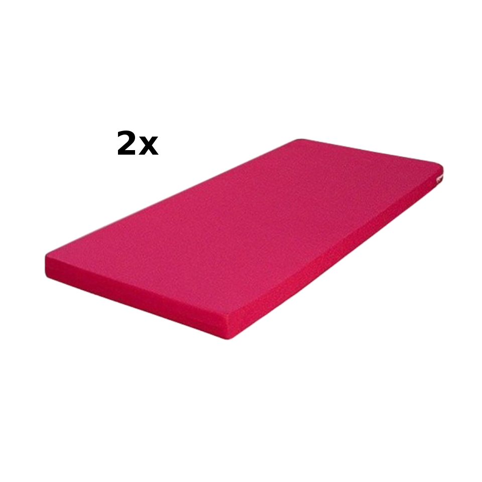 2x Kindermatratze Kids pink 90*200 cm H 10 cm RG 35 Bezug 100% Baumwolle, abnehmbar (Reißverschluss)