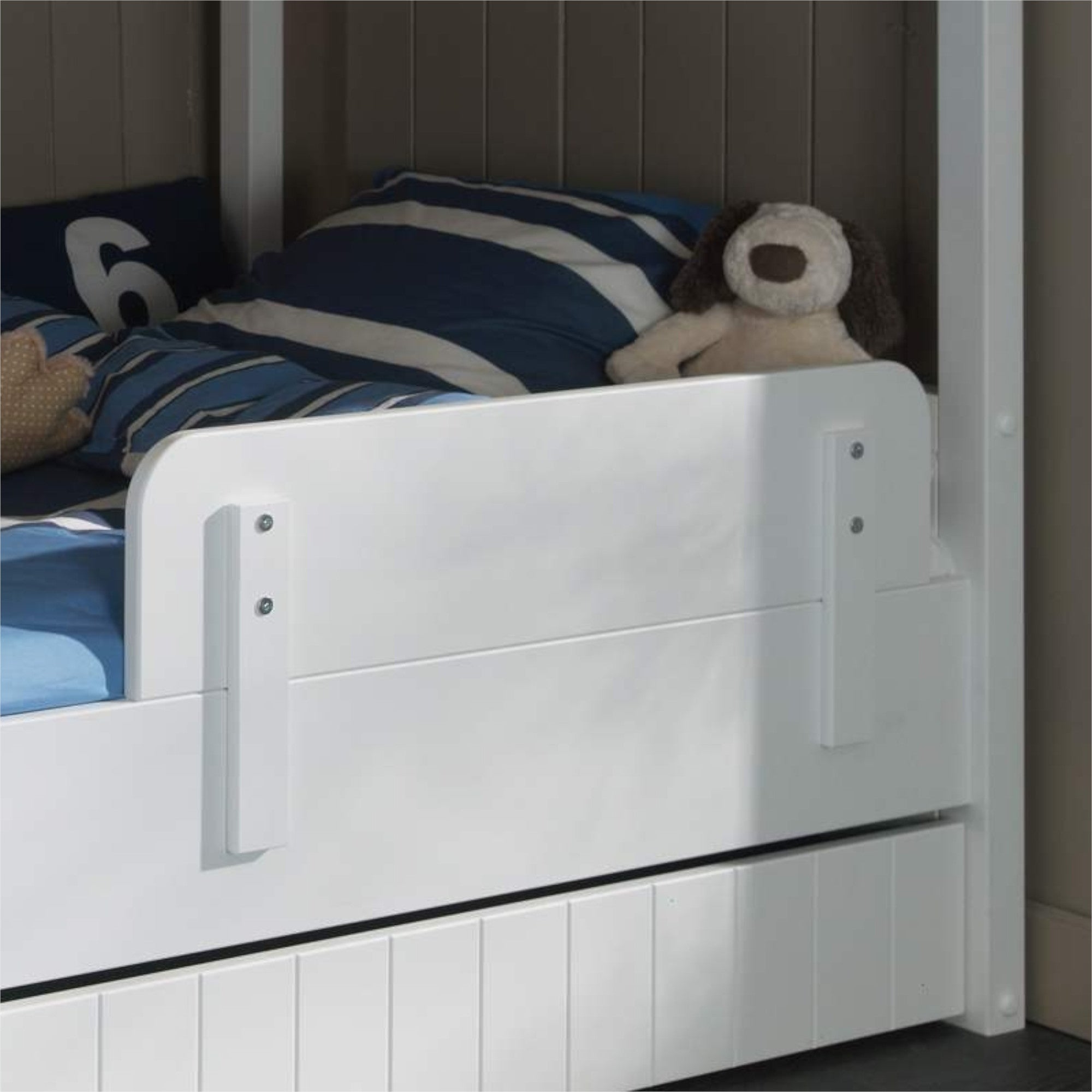 Absturzschutz Jean Vipack für Etagenbett aus hochwertigem MDF Holz weiß B: 90 cm H: 20 cm T: 2 cm