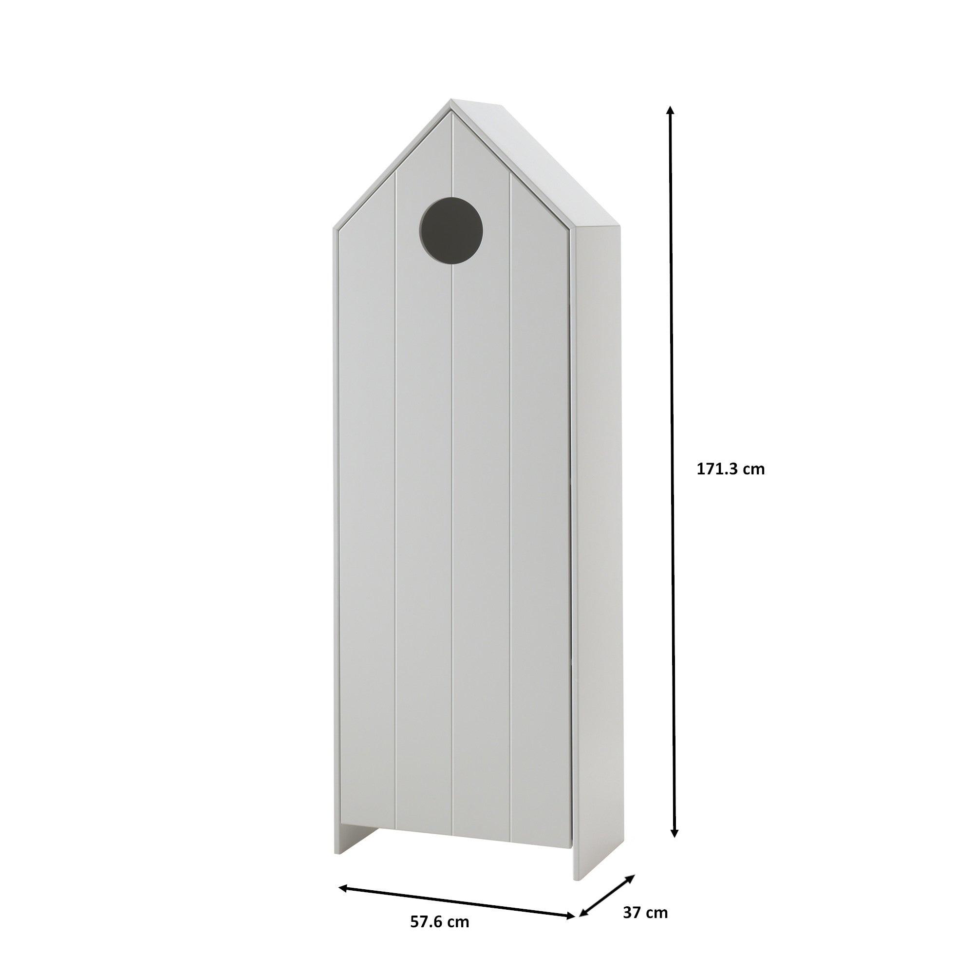 Kleiderschrank Maxi Vipack 1-trg inkl 3 Einlegeböden + Kleiderstange aus hochwertigem MDF in 171 cm