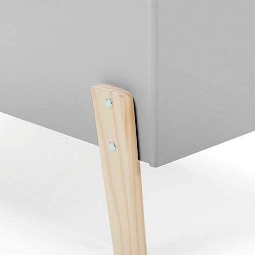 Spielkiste Cameron Vipack Retro-Design mit 3 Fächern aus hochwertigem MDF Holz + Kiefer massiv natur
