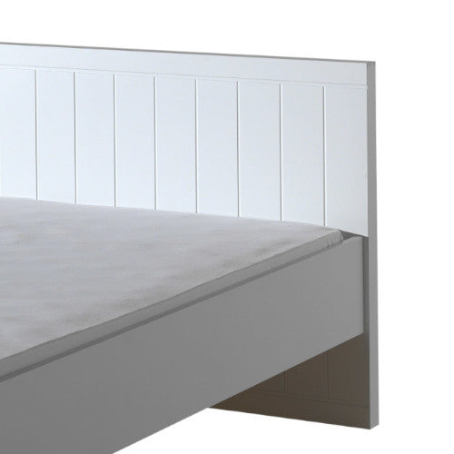 Einzelbett Jean Vipack im modernen Landhaus-Design aus hochwertigem MDF Holz weiß in 120*200 cm