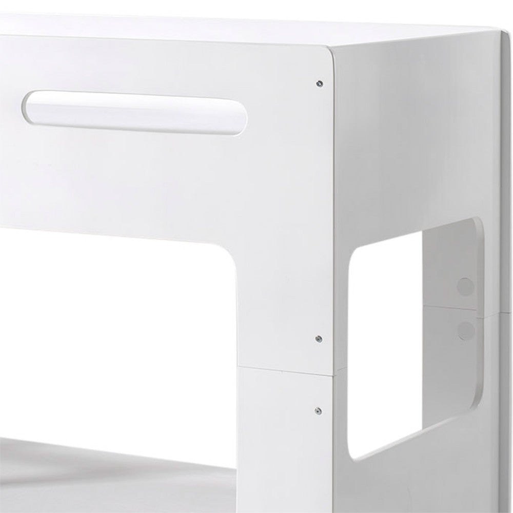 Etagenbett Aysel Vipack Retro-Design inklusive 2 Rolllattenroste aus hochwertigem MDF Holz weiß 90*200 cm