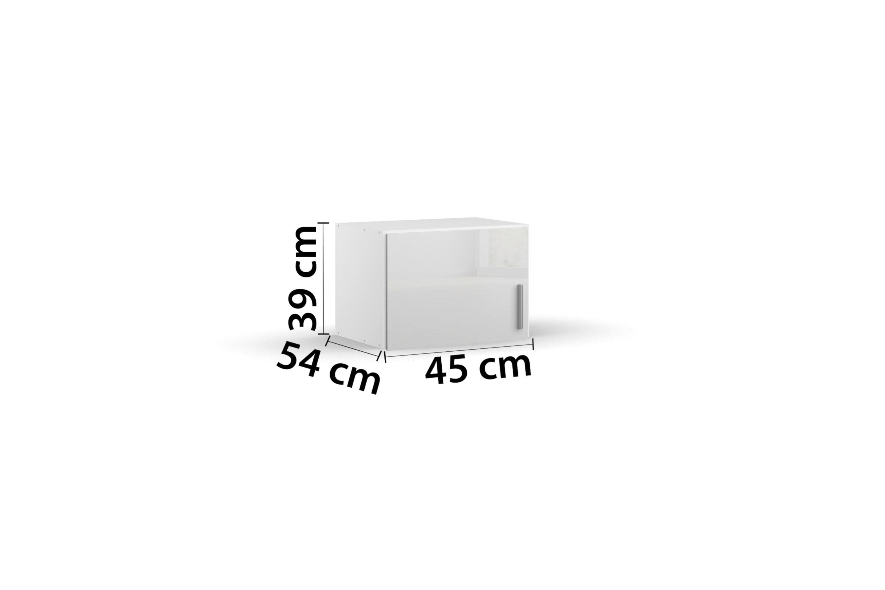 Kleiderschrank-Aufsatz Ademaro 1-trg weiß B 47 cm - H 39 cm - T 54 cm