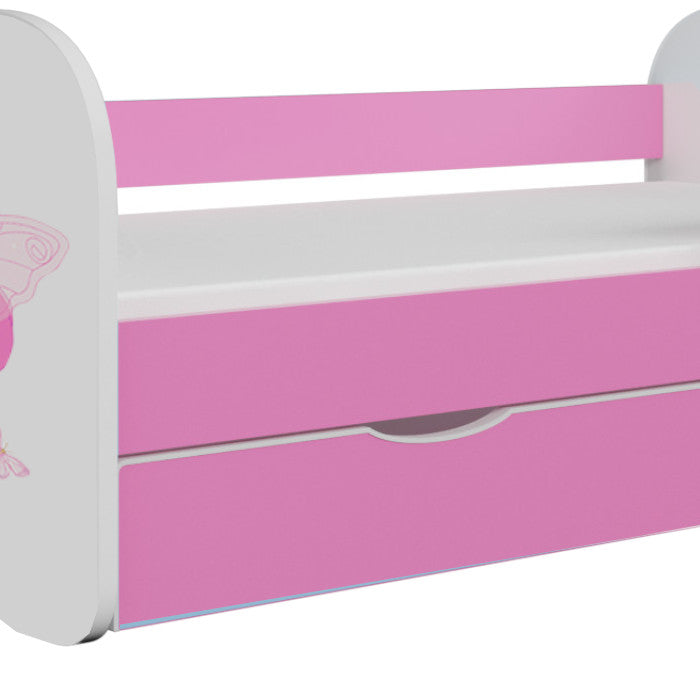 Kinderbett Jona inkl. Rollrost + Matratze + Bettschublade in weiß, blau, rosa oder grün 80*160 cm