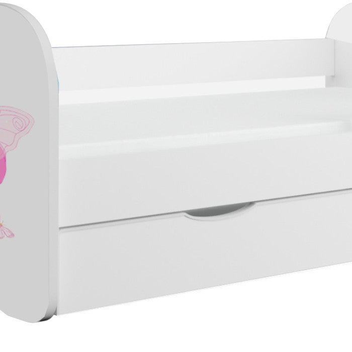 Kinderbett Jona inkl. Rollrost + Matratze + Bettschublade in weiß, blau, rosa oder grün 80*180 cm