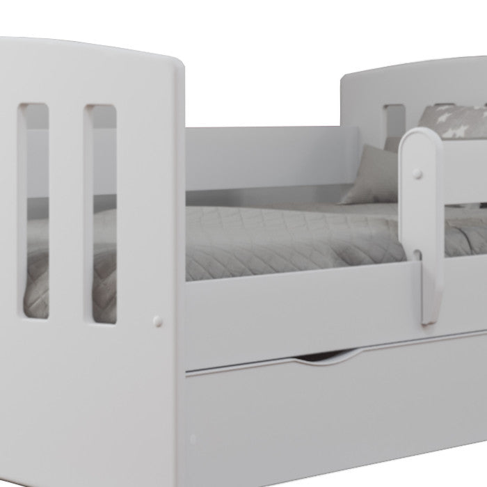 Kinderbett Robin inkl. Rollrost + Matratze + Bettschublade in weiß 80*140, 80*160 oder 80*180 cm