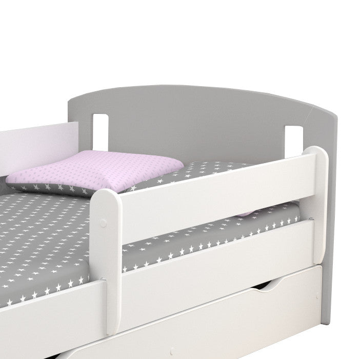 Kinderbett Angel inkl. Rollrost + Matratze + Bettschublade in grau 80*140, 80*160 oder 80*180 cm