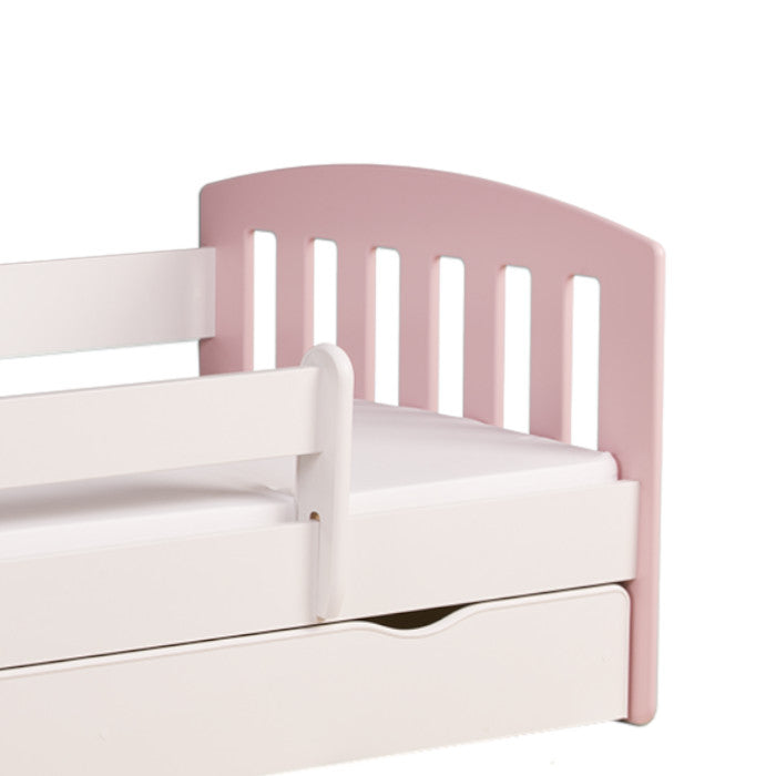 Kinderbett Robin inkl. Rollrost + Matratze + Bettschublade in rosa 80*140, 80*160 oder 80*180 cm