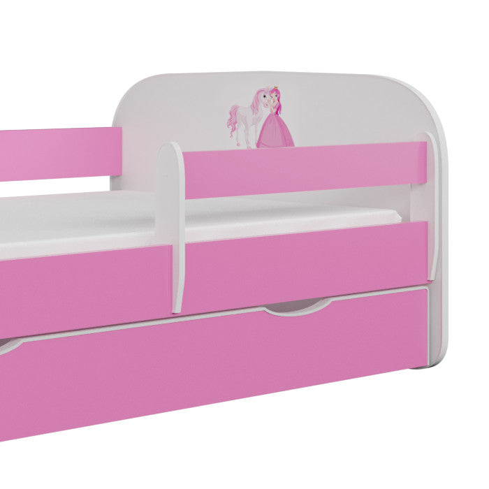 Kinderbett Jona inkl. Rollrost + Matratze + Bettschublade in weiß, blau, rosa oder grün 80*180 cm