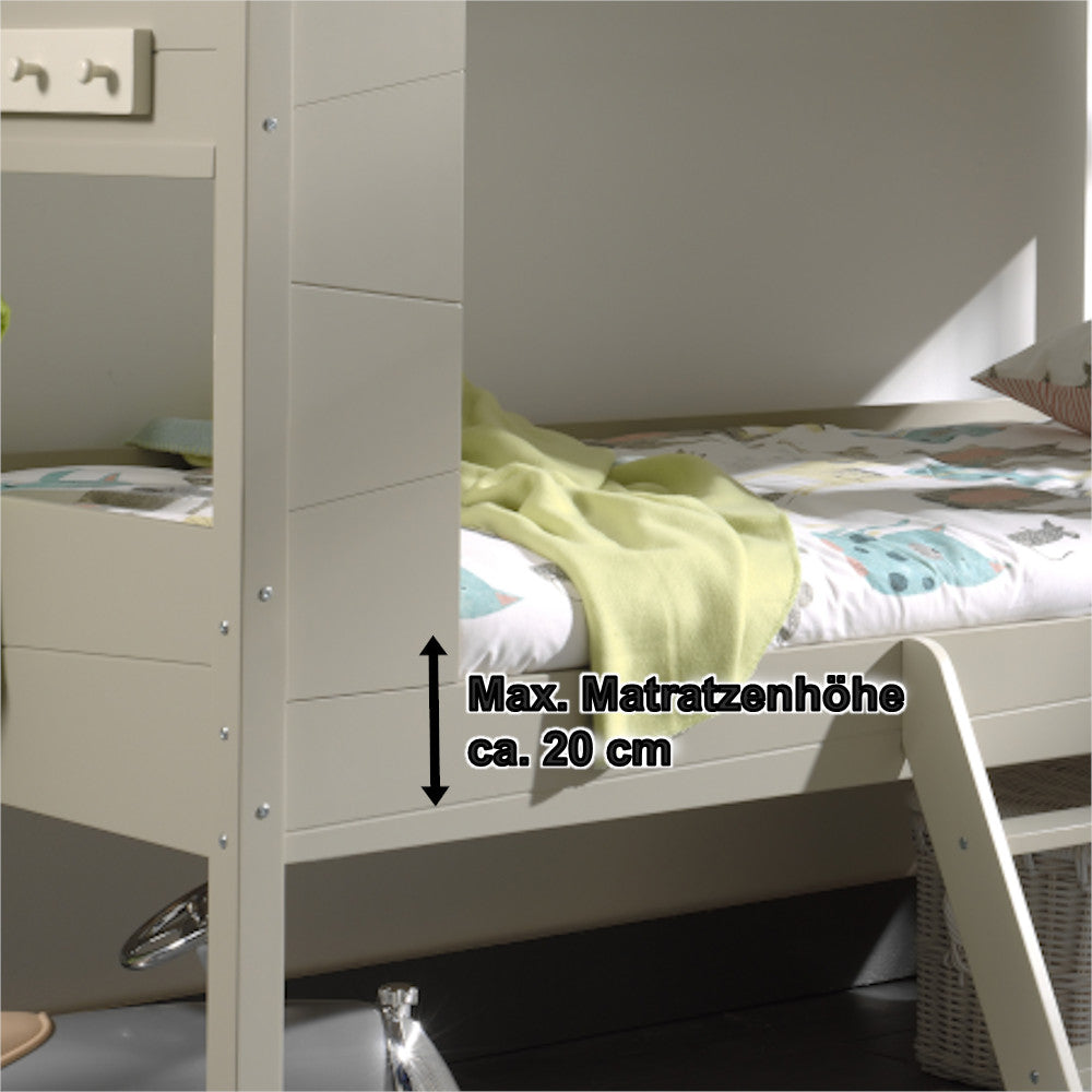 Hausbett Jelany Vipack inkl Dachüberbau + Vorhangset Baumhaus-Design hochwertiges MDF Holz 90*200 cm