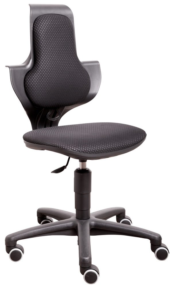 FLEXA Study Schreibtischstuhl höhenverstellbarer und ergonomischer Sitz Schwarz