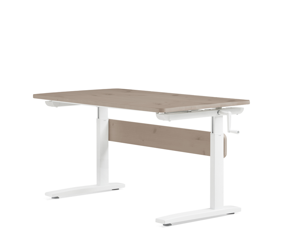 FLEXA Study School höhenverstellbarer Schreibtisch mit neigbarer Tischplatte Kiefer